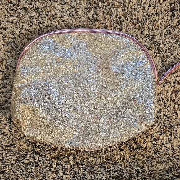 Ulta Beauty Pink and Silver Glitter Cosmetic Makeup Bag - Picture 1 of 3